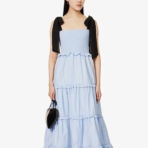Sister Jane Tiered Cotton-Blend Midi Dress